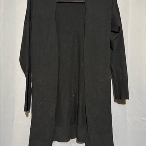 A New Day Black Long Open Front Cardigan